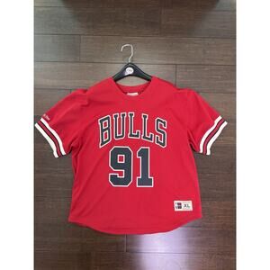 Dennis Rodman Bulls Mitchell & Ness Hardwood Classics Jersey XL Red NBA